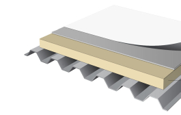 Diagram of a complete commercial EPDM roof assembly
